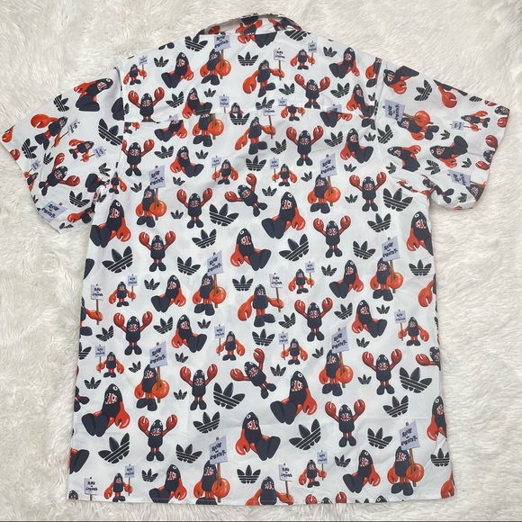 New Adidas Philip Colbert  Button Down White Size L HA4702 Save The Lobster - Picture 6 of 6